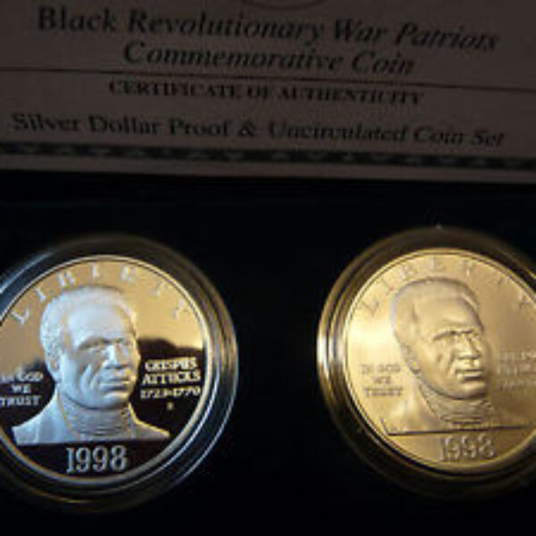 1998 Black Revolutionary War Patriots Two Coin Set