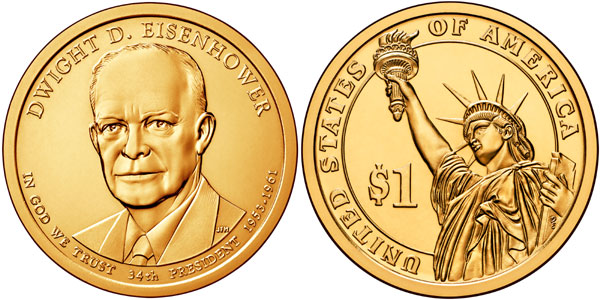 2015 Dwight D. Eisenhower P Single Presidential Dollar