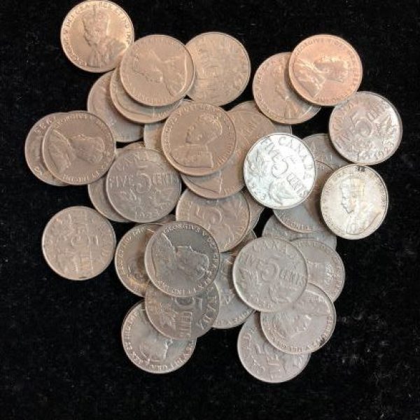 Full Roll of Canadian George V Nickels