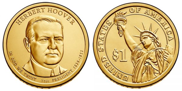 2014 Herbert Hoover P Single Presidential Dollar