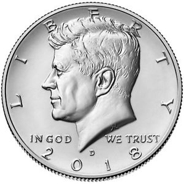 2018 Kennedy Half Dollar D mint mark