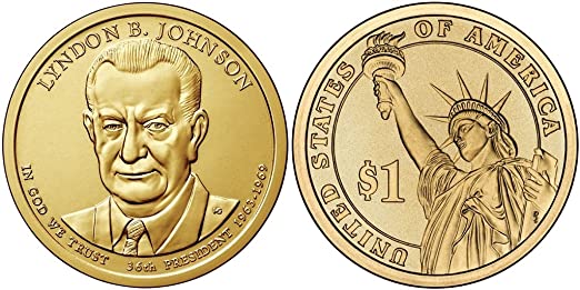 2015 Lyndon B. Johnson P Single Presidential Dollar