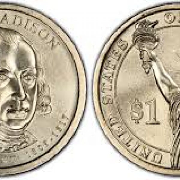 2007 James Madison D Single Presidential Dollar