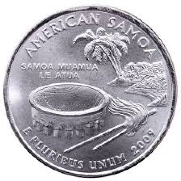 2009 American Samoa State Quarter Roll Philadelphia Mint!