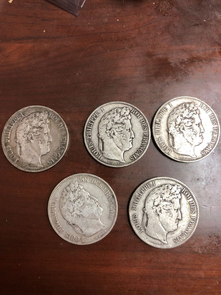 French 5 Franc Crown mix years • Steinmetz Coins & Currency
