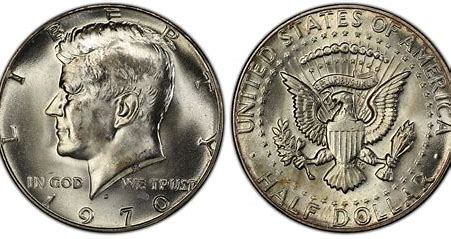 1970 Kennedy Half Dollar D mint mark