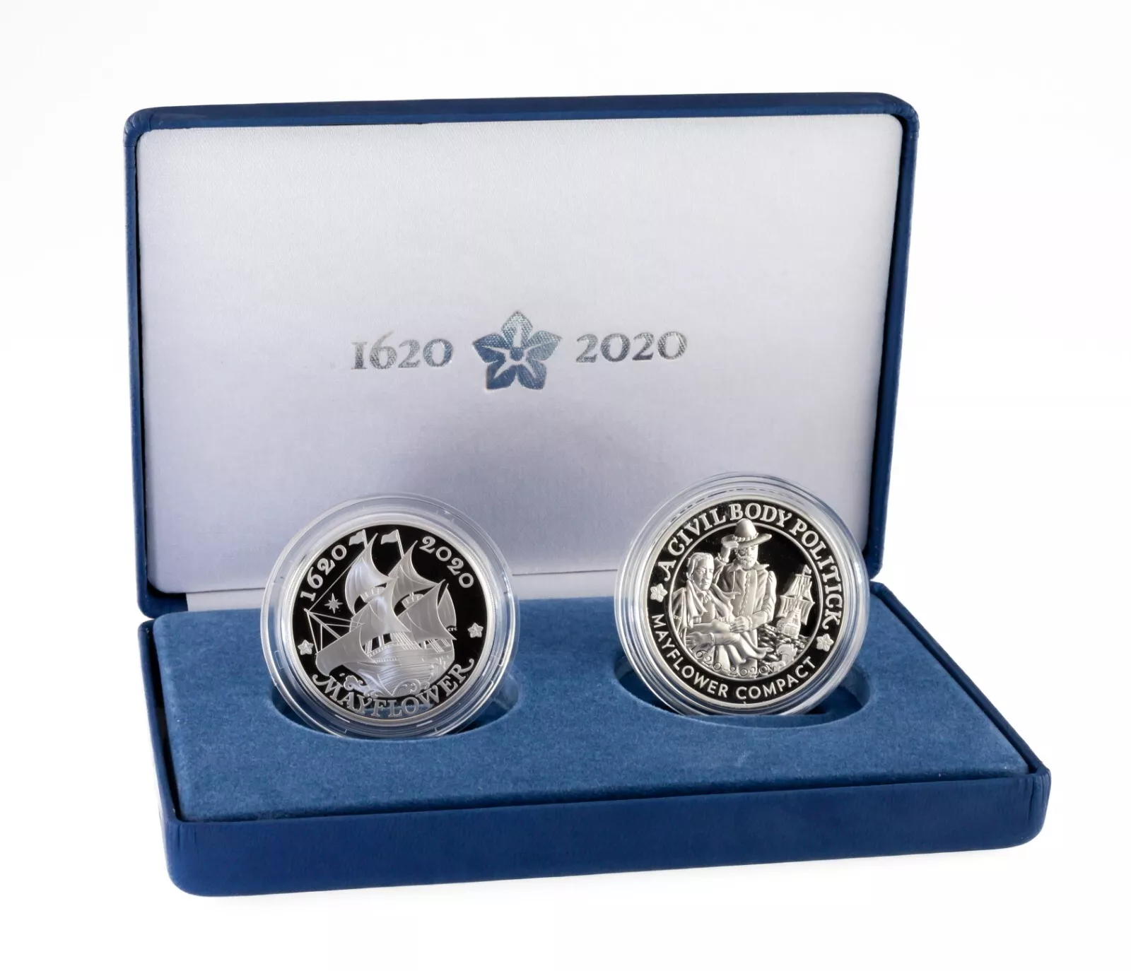 400th Anniversary of the Mayflower Voyage Silver Proof Coin and Medal Set - Image 2