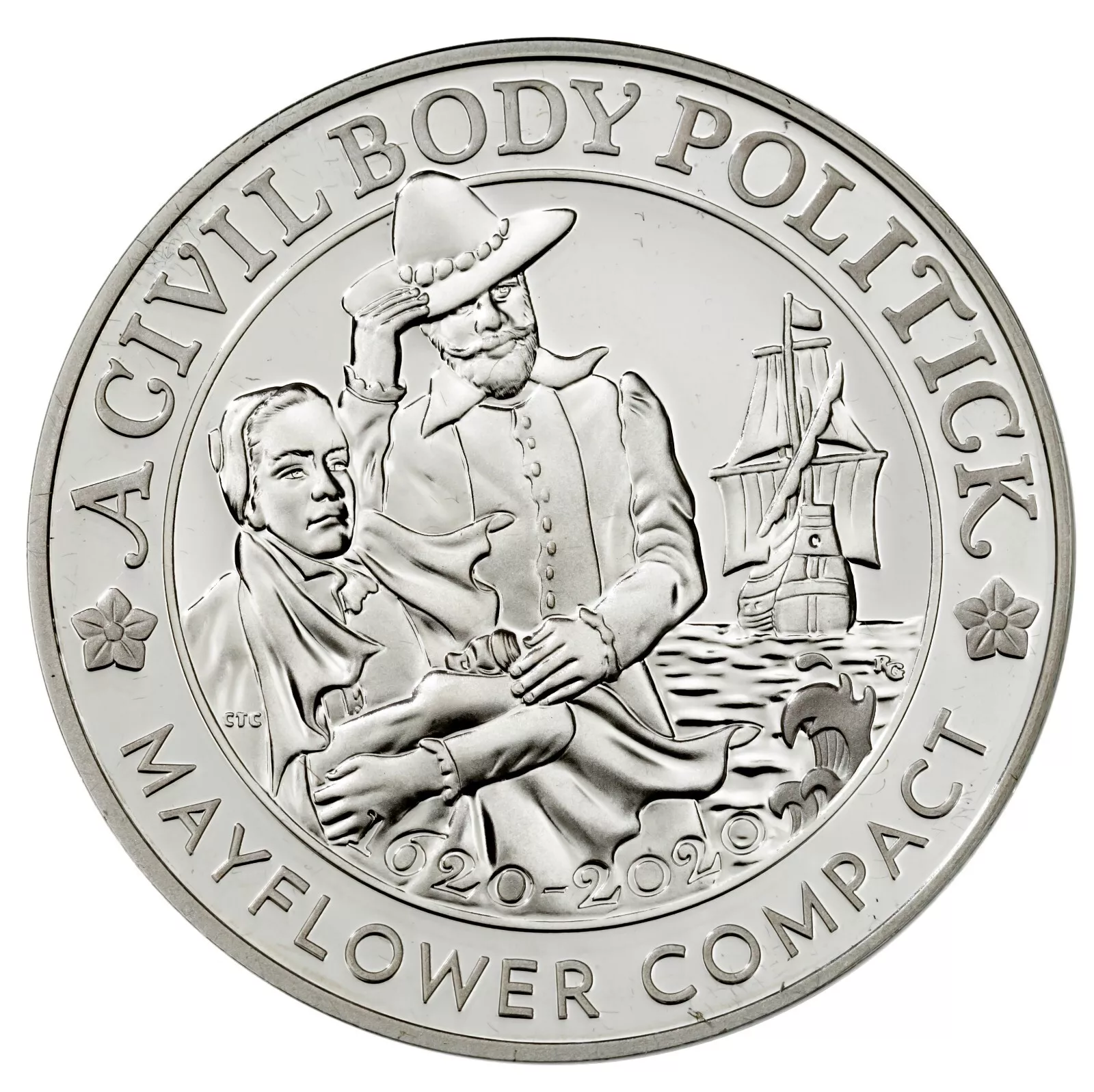 400th Anniversary of the Mayflower Voyage Silver Proof Coin and Medal Set - Image 5
