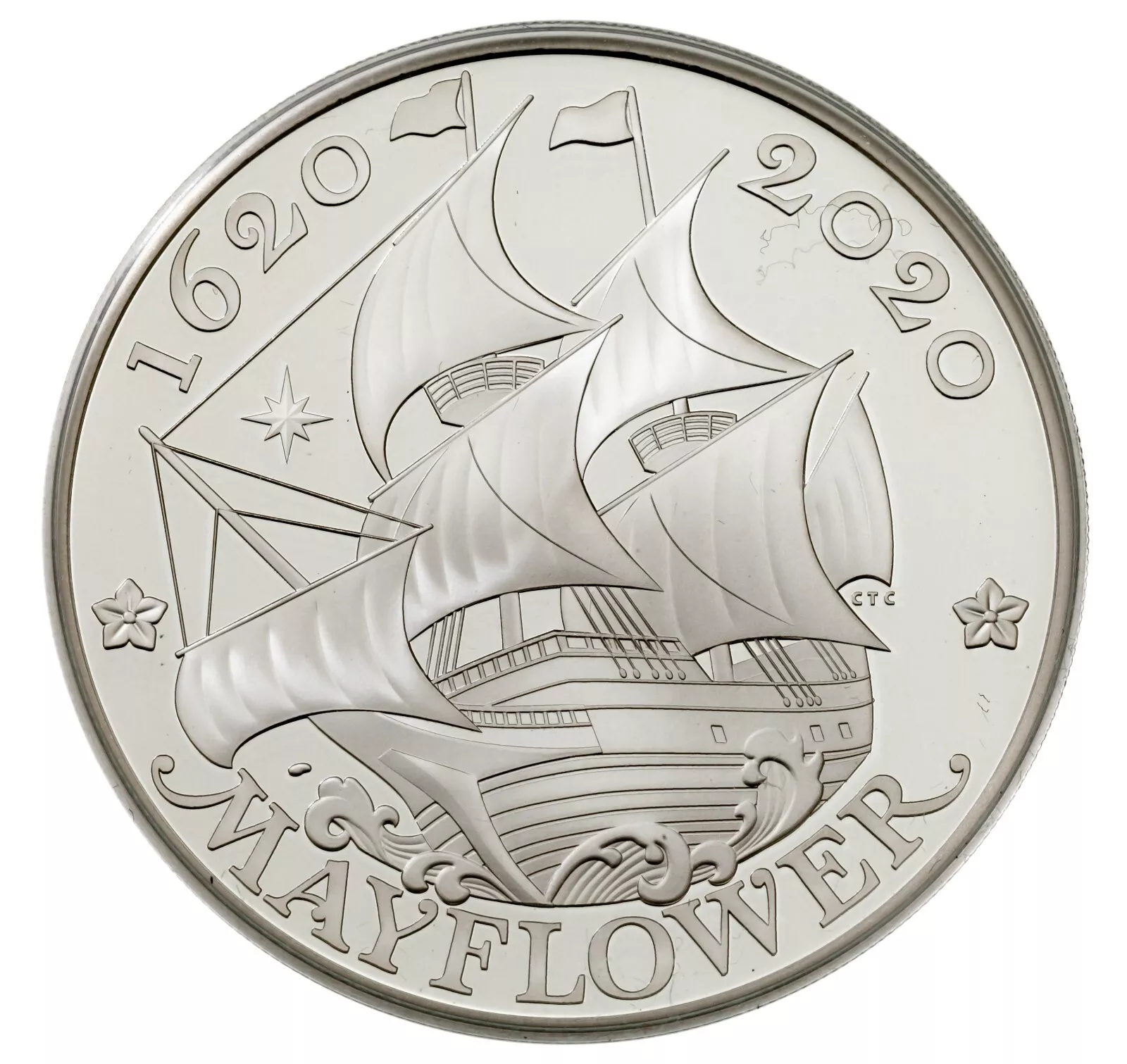 400th Anniversary of the Mayflower Voyage Silver Proof Coin and Medal Set - Image 7