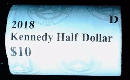 2018 Kennedy Half Dollar Full Roll D mint mark