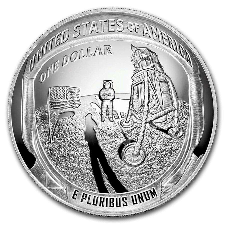 Apollo 11 50th Anniversary 2019 5oz Proof Silver Dollar - Image 3