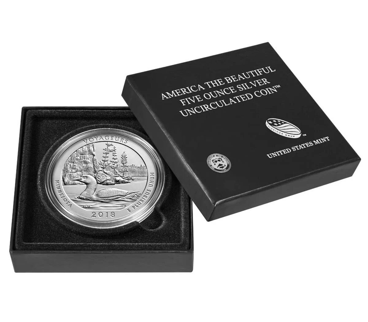 America The Beautiful 5oz Silver (2018 Voyageurs National Park - MINNESOTA)