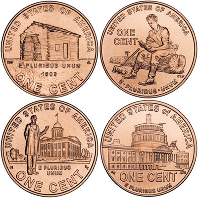 2009 Lincoln Penny Rolls - Random/Unknown Reverse Designs Unc.