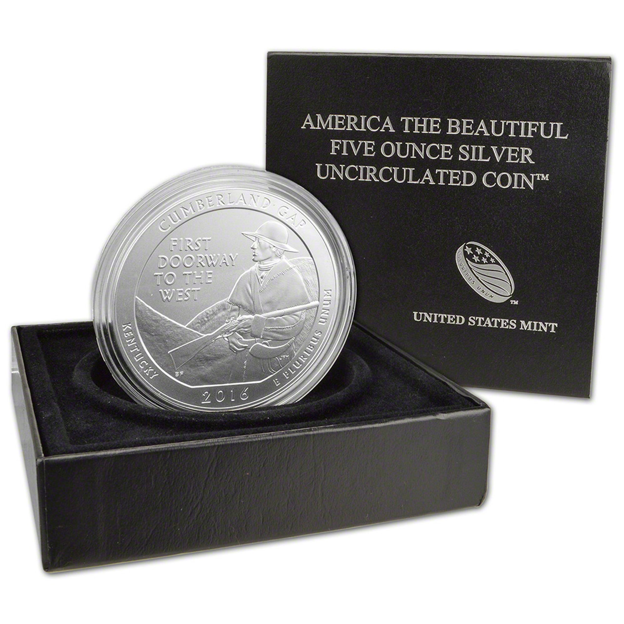 America The Beautiful 5oz Silver (2016 Cumberland Gap National Historical Park - KENTUCKY)