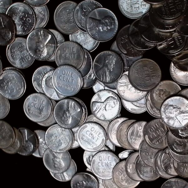 100 AUUNC Steel Wheat Pennies