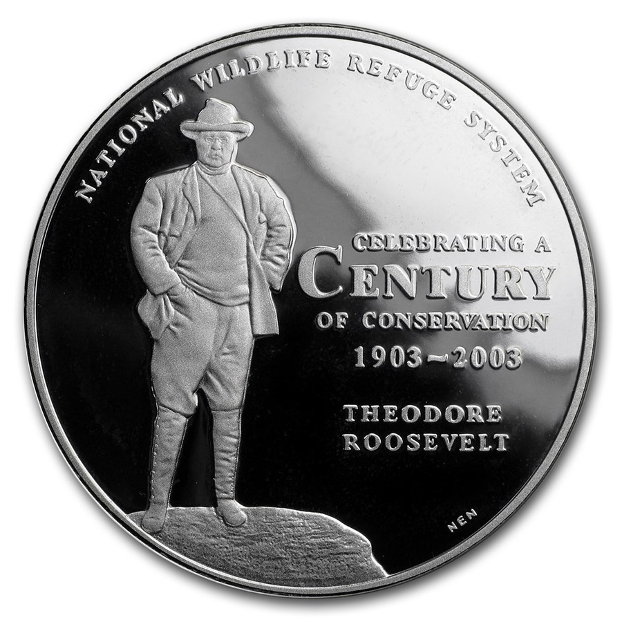 2003 US Mint National Wildlife Refuge System Centennial Silver Medal - Image 2