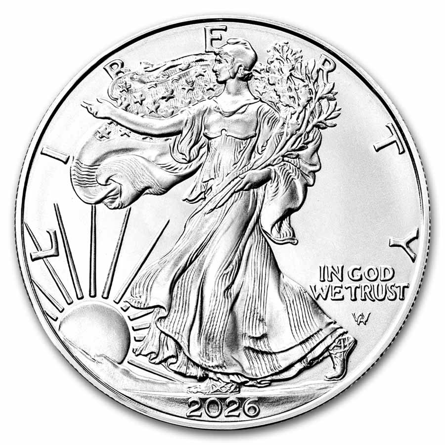 2026年 アメリカンイーグル 銀貨 1オンス 2026 Uncirculated Silver Eagle- – Steinmetz Coins & Currency
