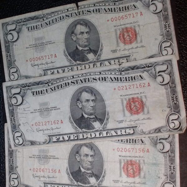 1963 Red Seal $5 Star Note Cull