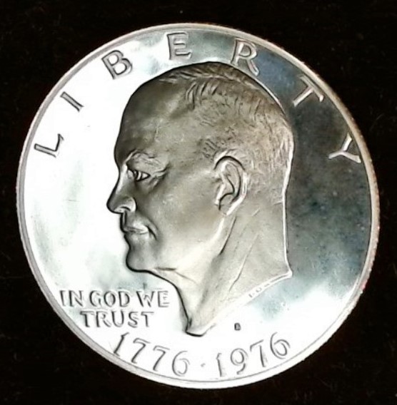 1976-S Eisenhower Clad Proof Bicentennial Dollar