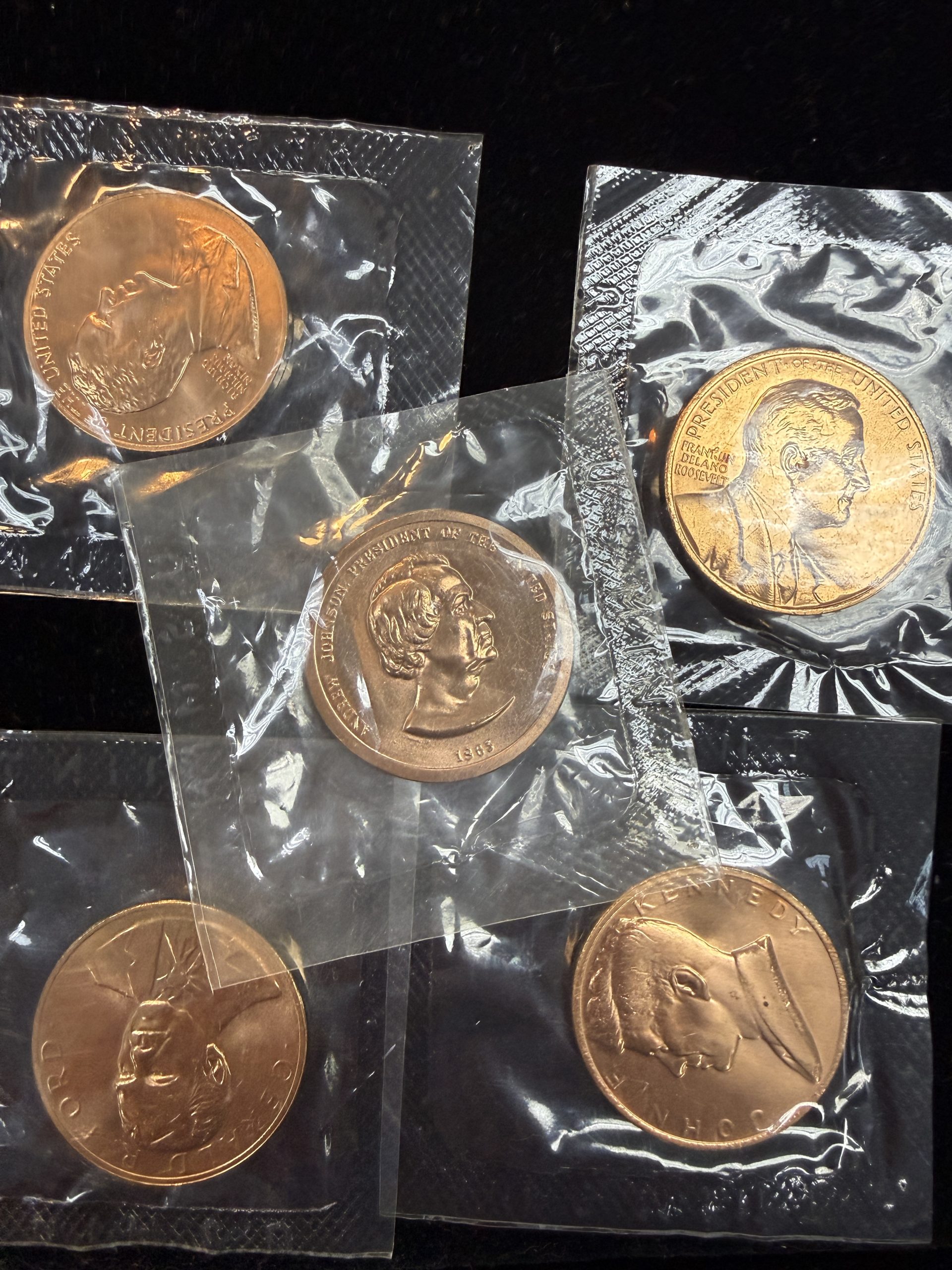 U.S. Mint Bronze Medals - Lot Of 5