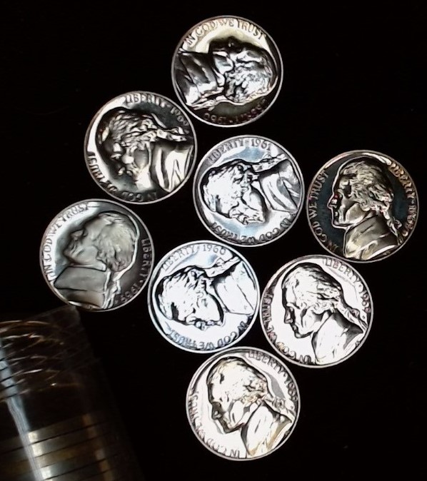 Random 1960's S Proof Nickel Roll
