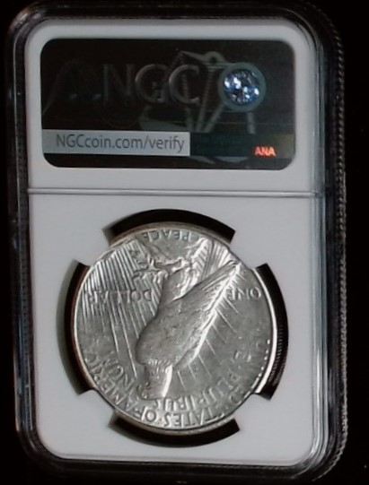 1922 S Peace Dollar AU55 NGC - Image 2