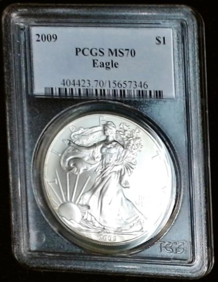 2009 Silver Eagle PCGS MS70