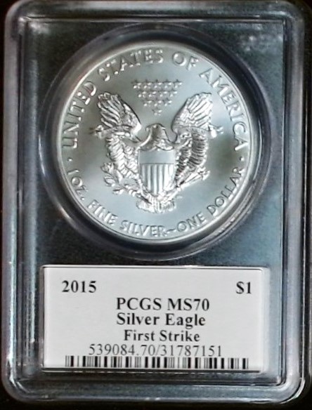 2015 Silver Eagle First Strike PCGS MS70 - John M. Mercanti - Image 2