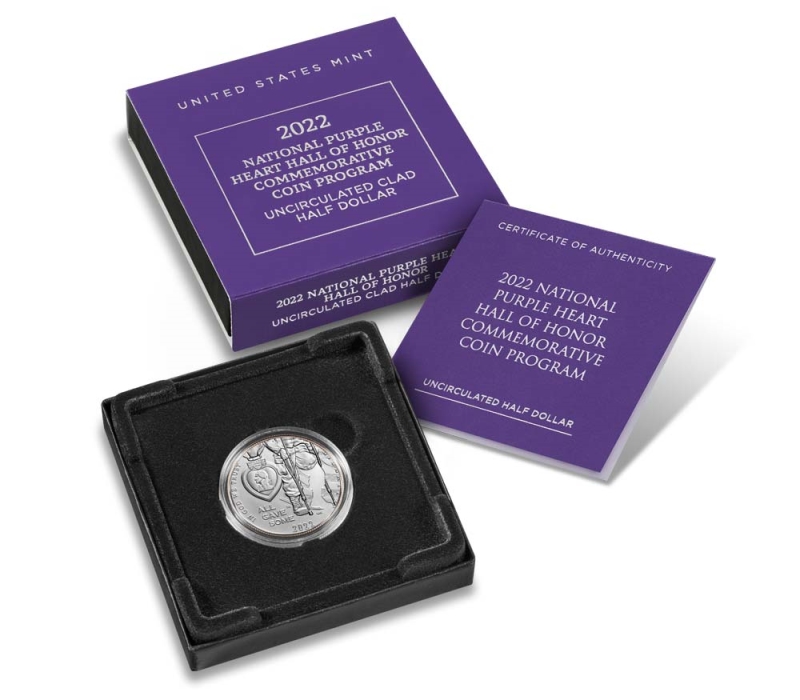 2022 Purple Heart Uncirculated Half Dollar Commemorative